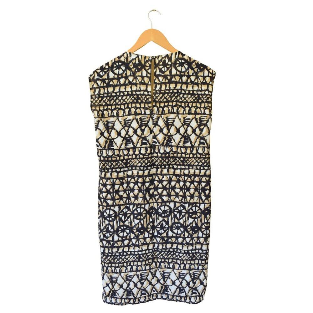 Max Mara Flutter Front Printed Silk Shift Dress - image 6